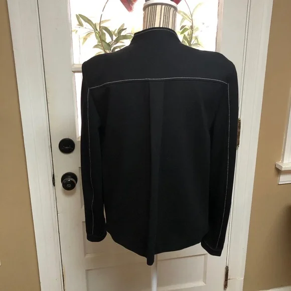 Rafaella black blazer w/ contrast stitching - Picture 6 of 8